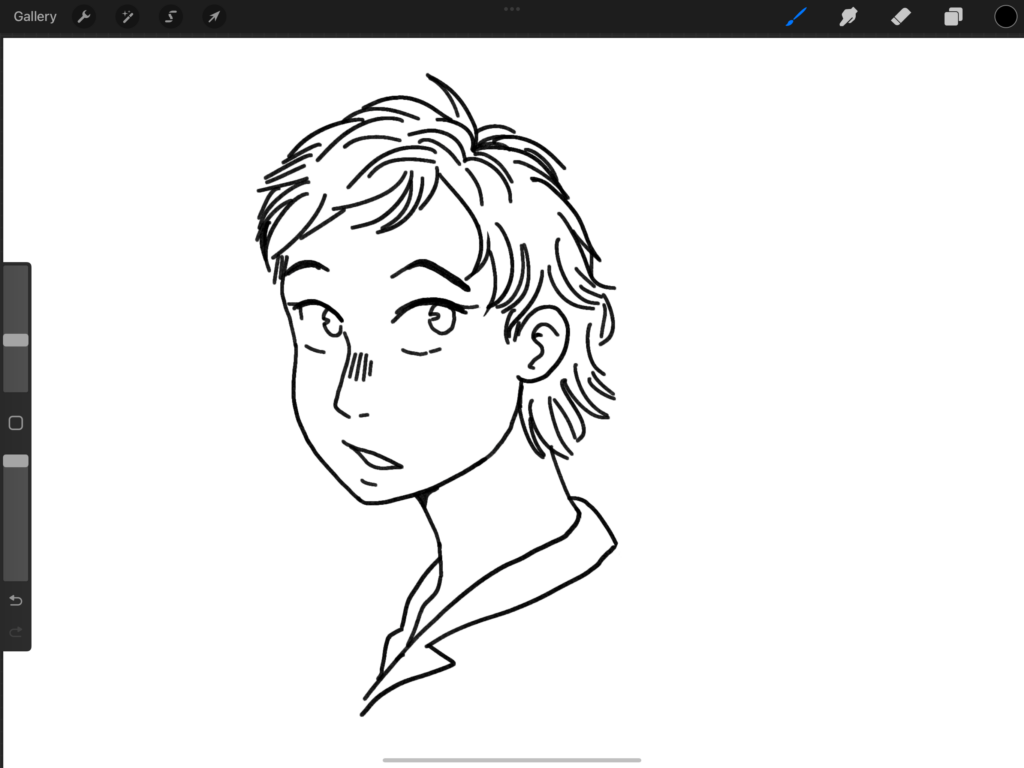 procreate screenshot, linework